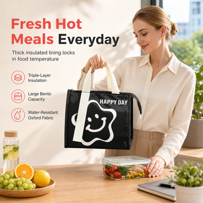 🍱50% RABATT NU! !✨ Isolerad förtjockad lunchväska – Håller maten varm/kall, vattenavvisande & rymlig lunchbag