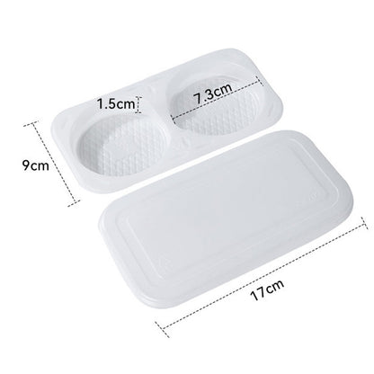 ✨50% RABATT NU! !✨🍔 Frysboxar för hamburgare & portionsmat (10-pack) – runda stapelbara fryslådor i livsmedelsgodkänd PP