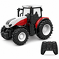 Large Kids Farm Tractor Toy Set with Trailer Accessories Friction Powered and Remote Control Engineering Vehicles for Boys