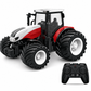 Large Kids Farm Tractor Toy Set with Trailer Accessories Friction Powered and Remote Control Engineering Vehicles for Boys