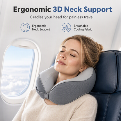 ✨50% RABATT NU! !✨U-formad resekudde i memory foam med svalkande överdrag och magnetspänne