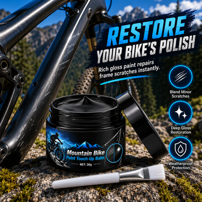 📢📢50% RABATT NU!! ⏰Cykelramens Färgretuscheringspasta med Pensel för Reparation av Repor och Släpning på Mountainbike