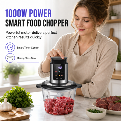 📢📢50% RABATT NU!! ⏰Elektrisk Köttkvarn och Mathackare 3 L – 1000 W