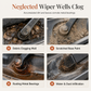 Universal Car Windshield Wiper Hole Protective Cover Dustproof Sleeve Guard to Prevent Leaves and Debris