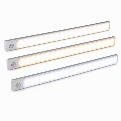 ✨50% RABATT NU! !✨Ultratunn LED Rörelsesensor Skåplampa – USB Laddningsbar Nattlampa för Garderob och Entré