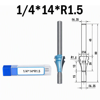 🔧 Woodworking Line Router Bit: Dual Bearing, Tungsten Carbide Tip, for Table & Cabinet Edges