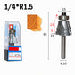 🔧 Woodworking Line Router Bit: Dual Bearing, Tungsten Carbide Tip, for Table & Cabinet Edges