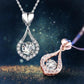🥳 HET KAMPANJ 2026 🥳💞 Över 50k sålda! 💥 50% RABATT! 🔥 Twinkling Heart – Halsband med glittrande vattendroppe och dansande sten