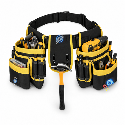 👷 50% RABATT! 🛠️ Justerbart verktygsbälte med flera fickor – Händerna fria ✨