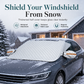 Thickened Magnetic Car Windshield Snow Cover Winter Front Windshield Half Cover for Sedans and SUVs