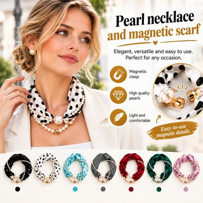 ✨50% RABATT NU! !✨Scarfhalsband med pärlor