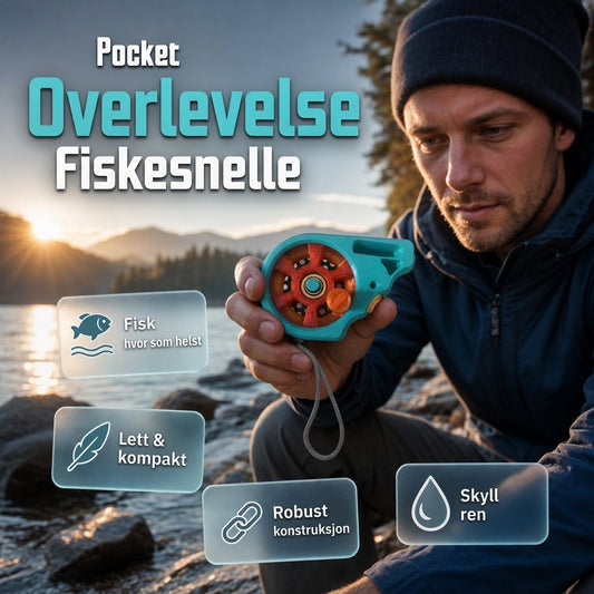 📢📢50% RABATT NU!! ⏰Bärbar spölös fickfiskerulle för handfiske