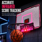 📢📢 50 % RABATT 🏀 Basketkorg för barn inomhus med LED-lampor & elektronisk poängräkning – Hängande hopfällbar basketkorg med 16 cm boll