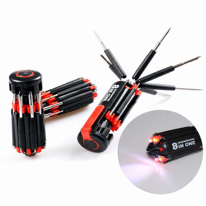 📢📢50 % RABATT JUST NU⏰Multifunktionell skruvmejsel med inbyggd LED-belysning