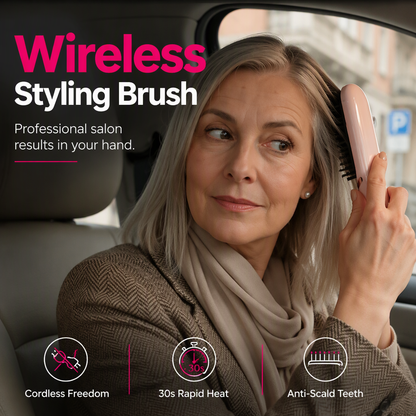 🥳HEISSER SALE: 50 % RABATT🥳💇‍♀️ Cordless Hair Straightener Comb: USB Rechargeable, 50-Min Use, Tourmaline Ceramic